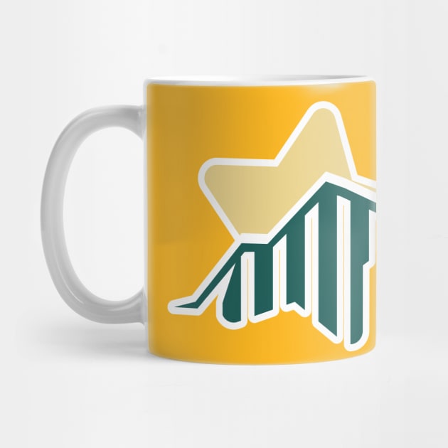 Finance graph star vector logo sticker design. Logo template for financial company, brokers, mobile application. by AlviStudio